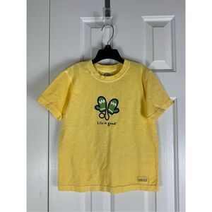 NWOT Life is Good Girls Yellow Shirt Size XS 4-7y